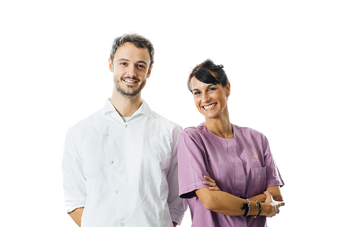 Andrea Raspolini e Manuela Podestà, igienisti dentali